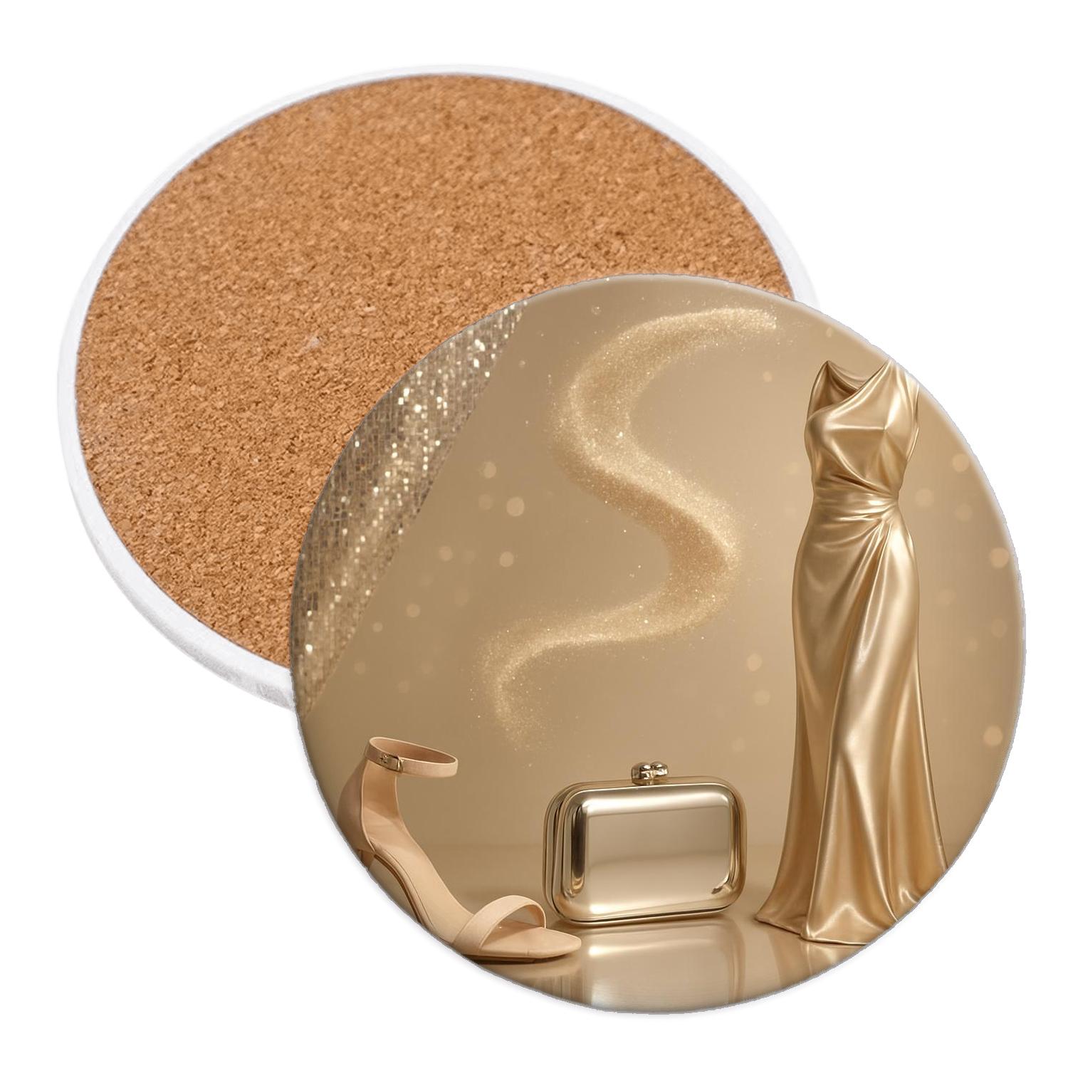 Champagne Mirrorball Cascade stone coaster collections