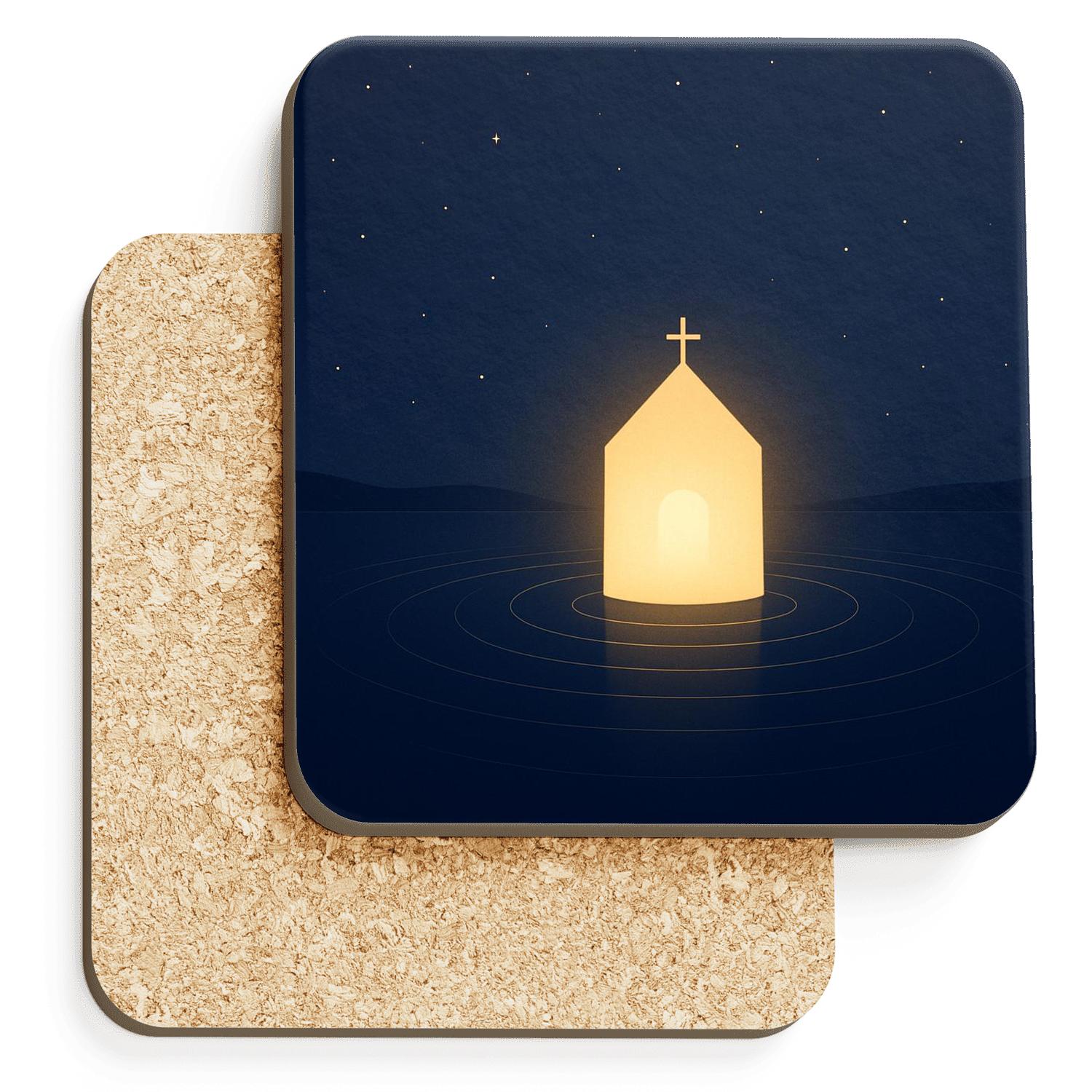 Sanctuary Lantern Of Quiet Faith cork coaster sets