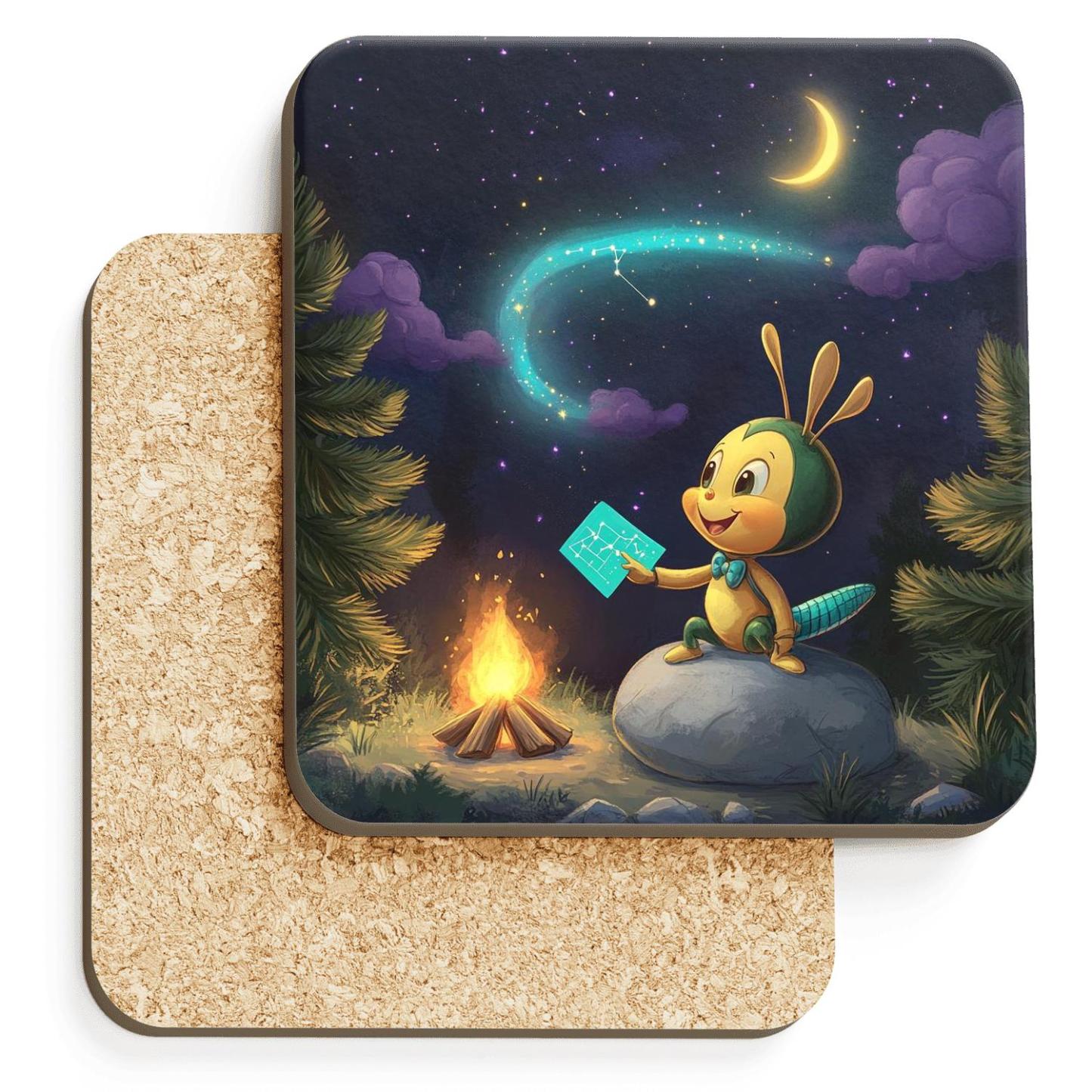 Jiminy Cricket Cosmic Campout coasters for home decor