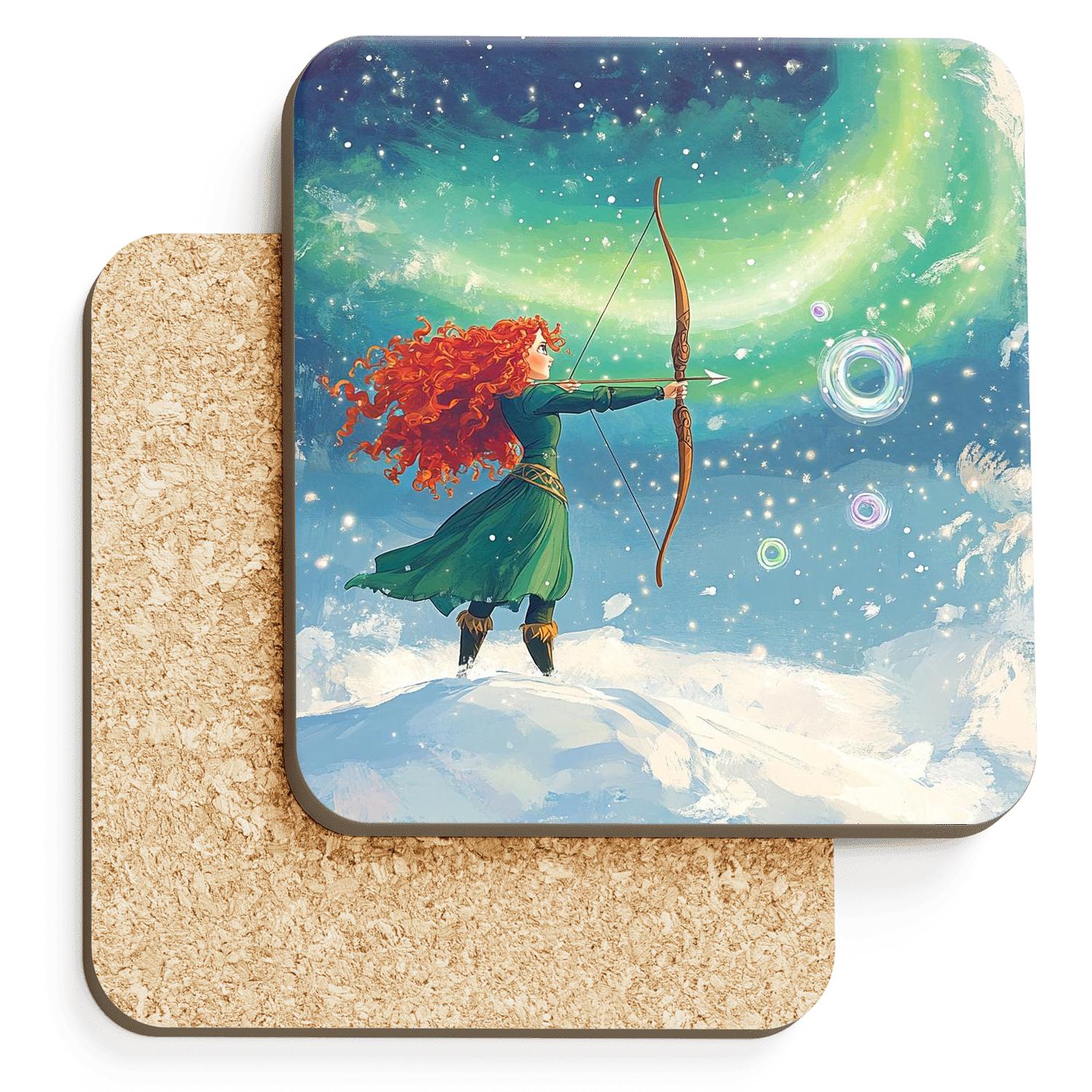 Merida Aurora Arrow Challenge custom engraved coasters