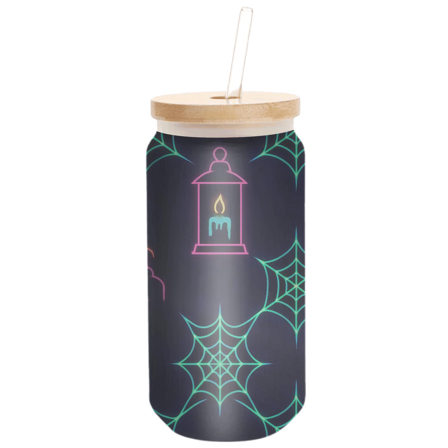 Neon Lantern Carnival Cobweb Lattice artisan blown glass drinkware