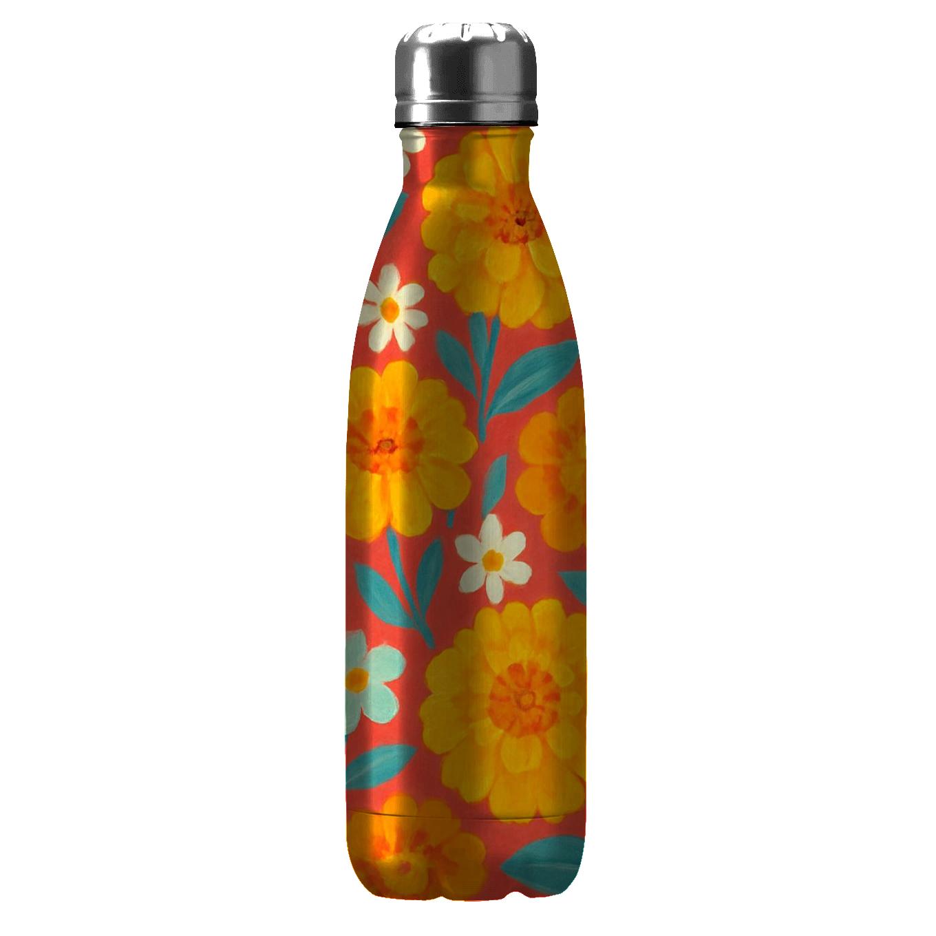 Citrus Zinnia Carnival water bottles for gifts