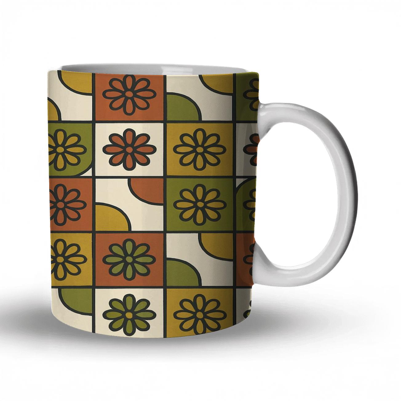Starburst Kitchen Tile Grid ceramic coffee mugs