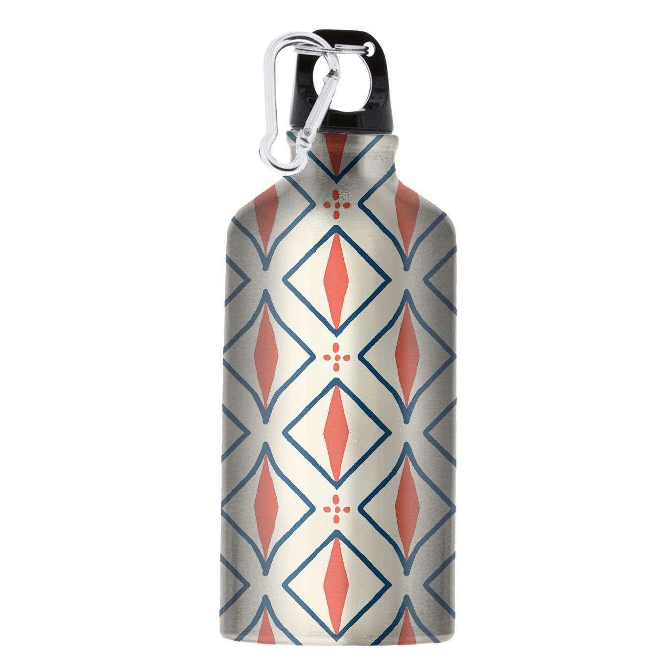 Paper Kite Lattice In Coral And Navy sports bottles for gifts