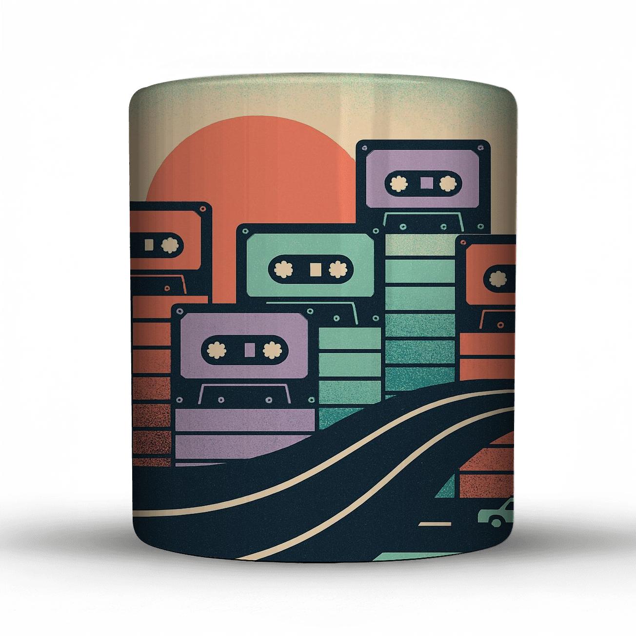 Cassette Skyline Commute travel mugs with handles