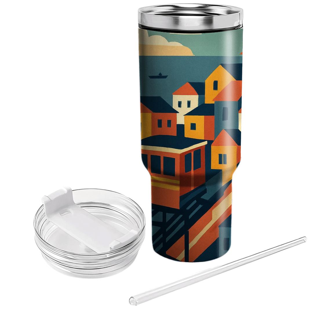 Valparaiso Funiculars Chile travel tumblers