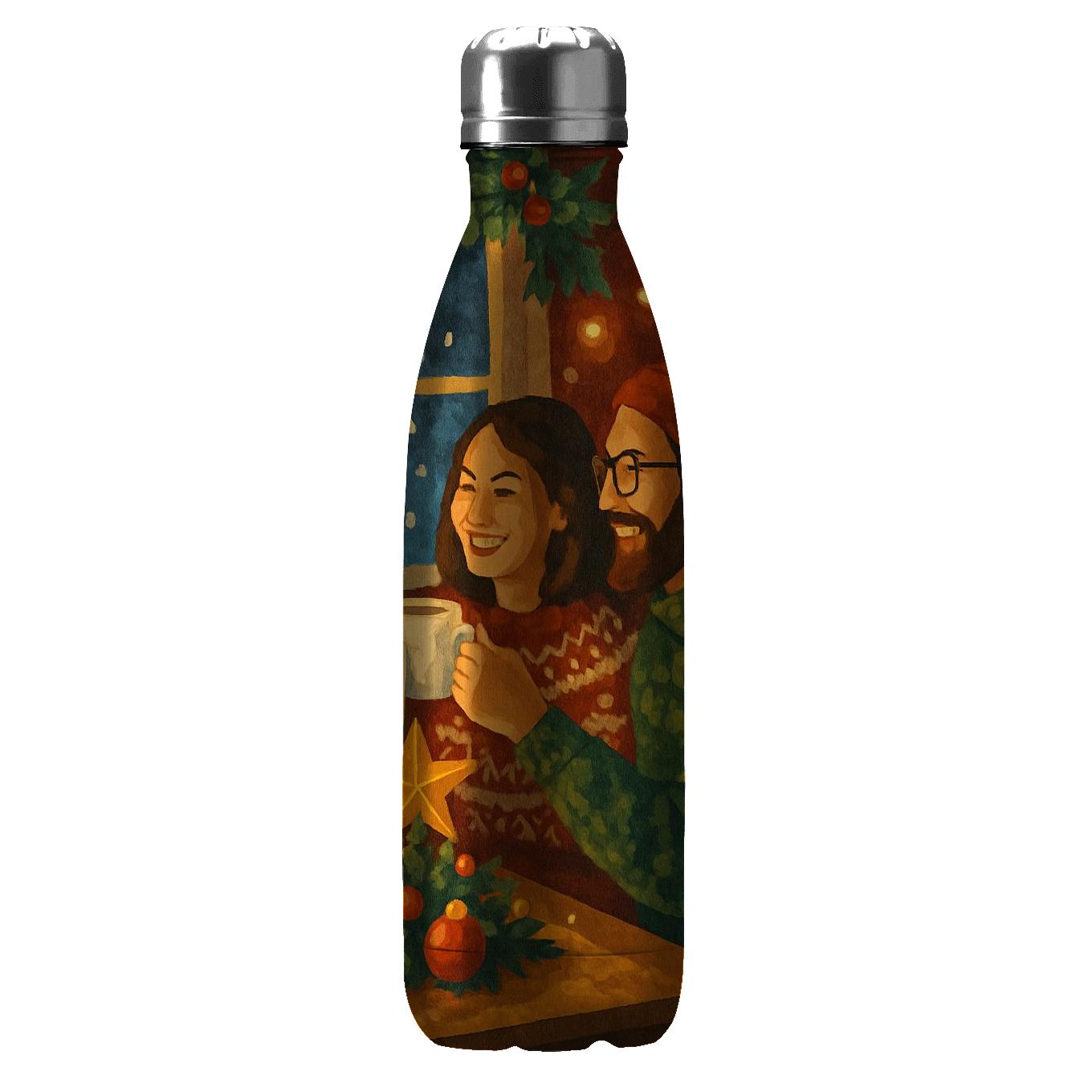 Holly Ribbon Toast decorative water bottles