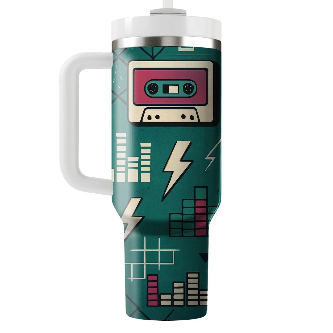 Cassette Deck Geometry Grid decorative tumblers