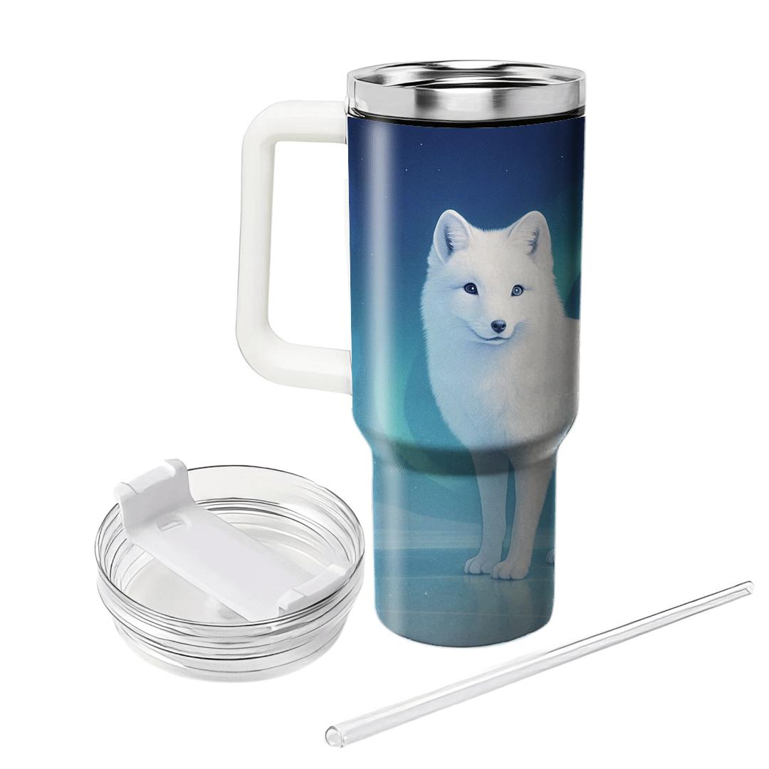 Aurora Arctic Fox Mirages travel tumblers