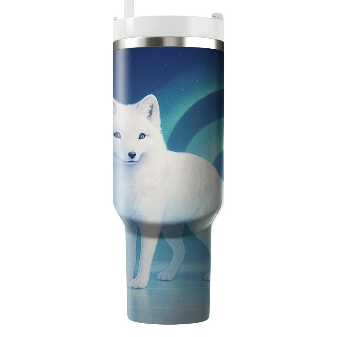 Aurora Arctic Fox Mirages travel tumblers