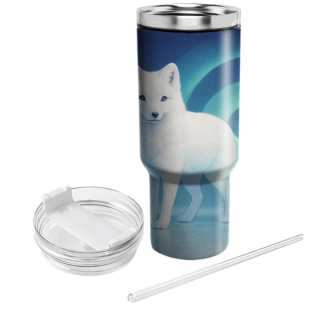 Aurora Arctic Fox Mirages travel tumblers