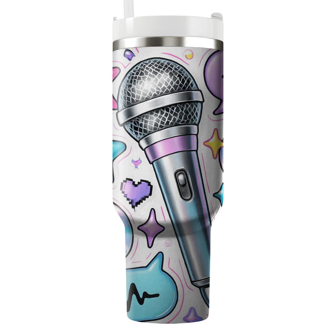 Y2K Space Karaoke Sticker Collage insulated tumblers
