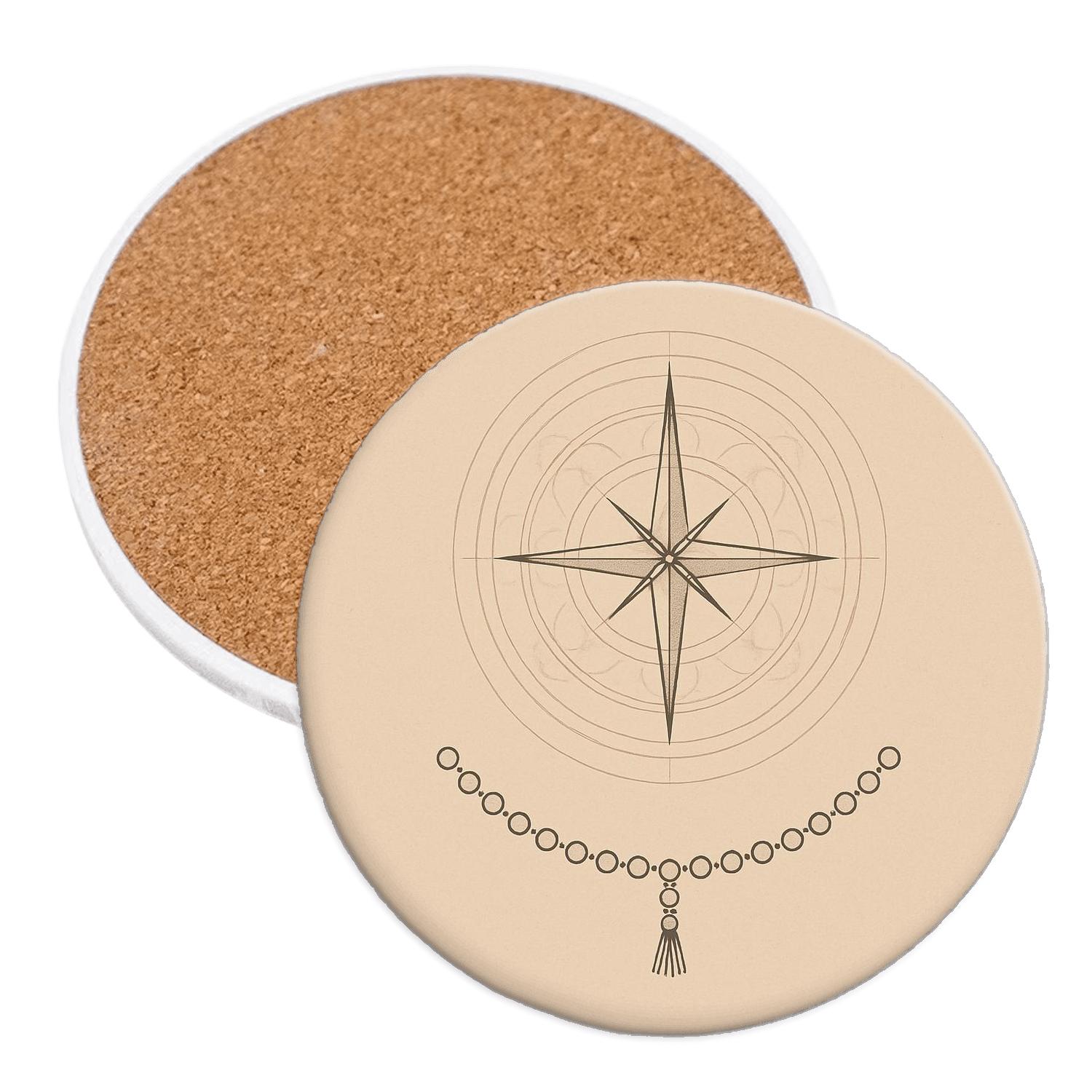 Pilgrims Compass Of Peace absorbent drink coasters