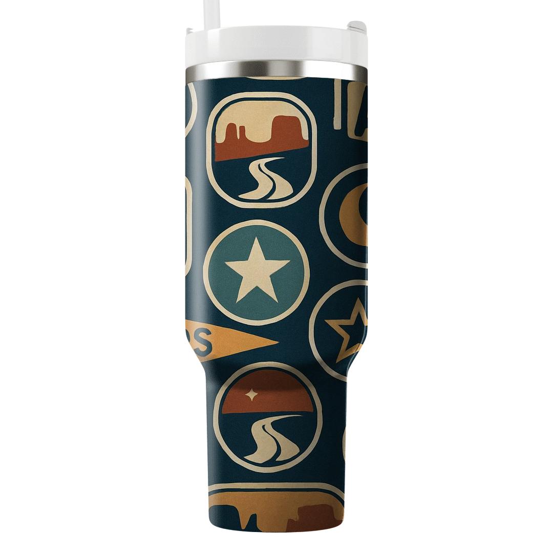 Stargazer Road Trip Badges custom tumblers