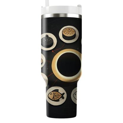 Solar Eclipse Feast Table decorative tumblers