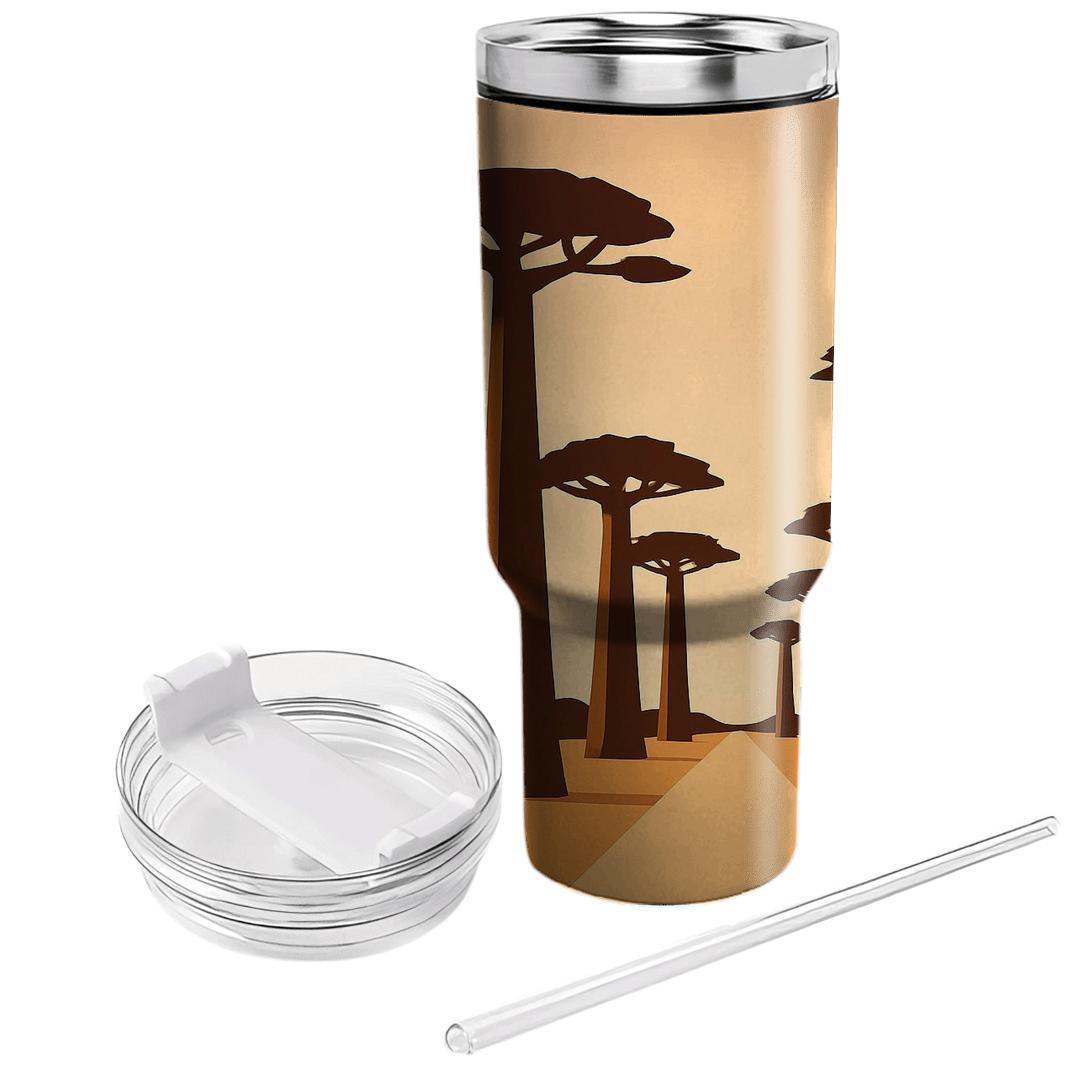 Avenue Of The Baobabs Madagascar custom tumblers