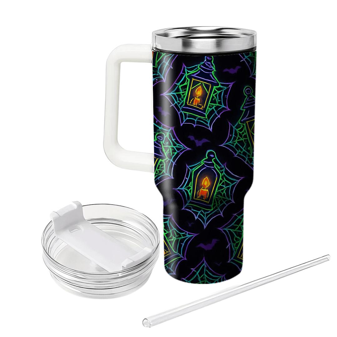 Glow Edge Lantern Cobweb Lattice personalized tumblers