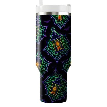 Glow Edge Lantern Cobweb Lattice personalized tumblers