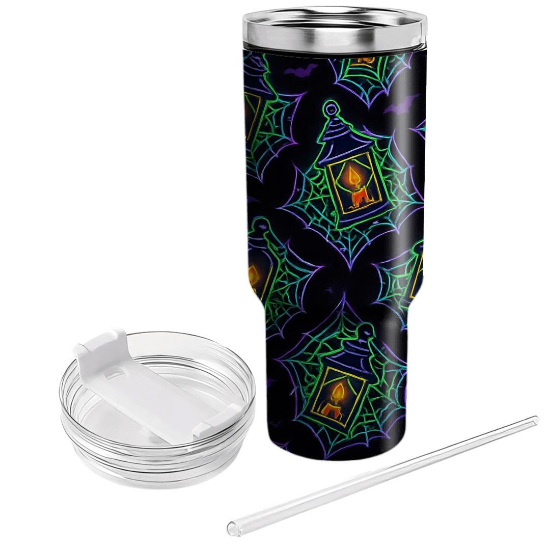 Glow Edge Lantern Cobweb Lattice personalized tumblers