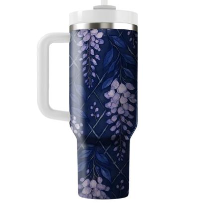 Moonlit Wisteria Lattice decorative tumblers
