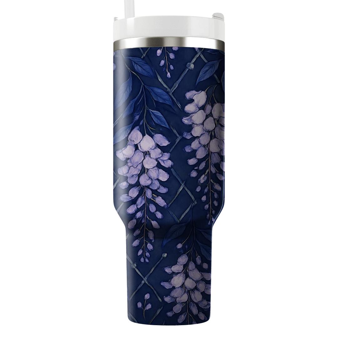 Moonlit Wisteria Lattice decorative tumblers