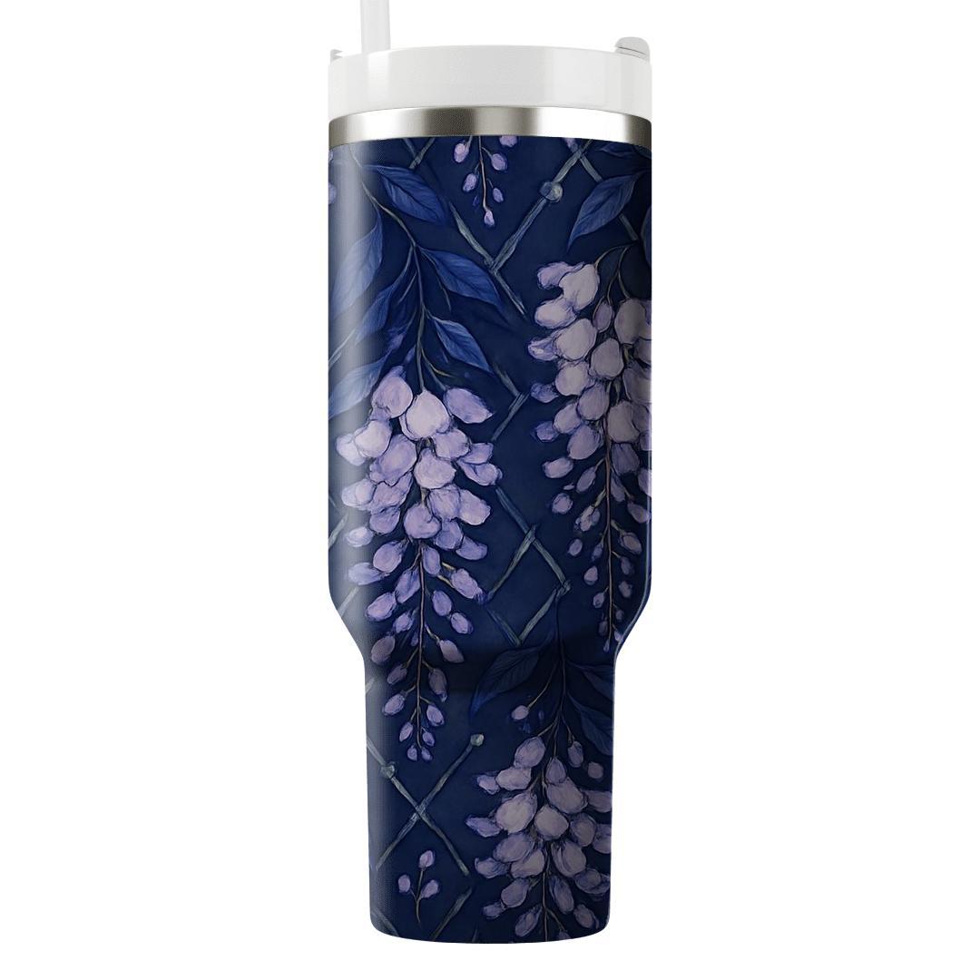 Moonlit Wisteria Lattice decorative tumblers