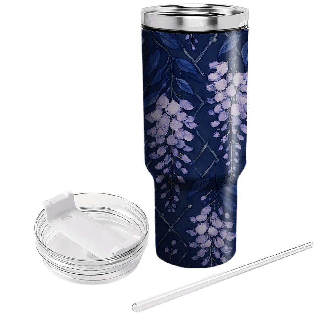 Moonlit Wisteria Lattice decorative tumblers