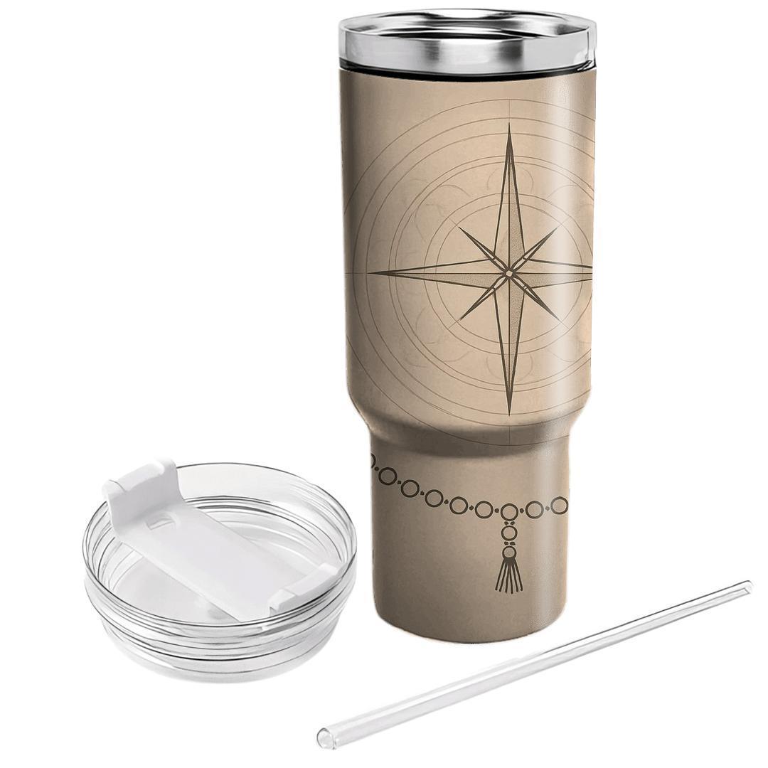 Pilgrims Compass Of Peace custom tumblers