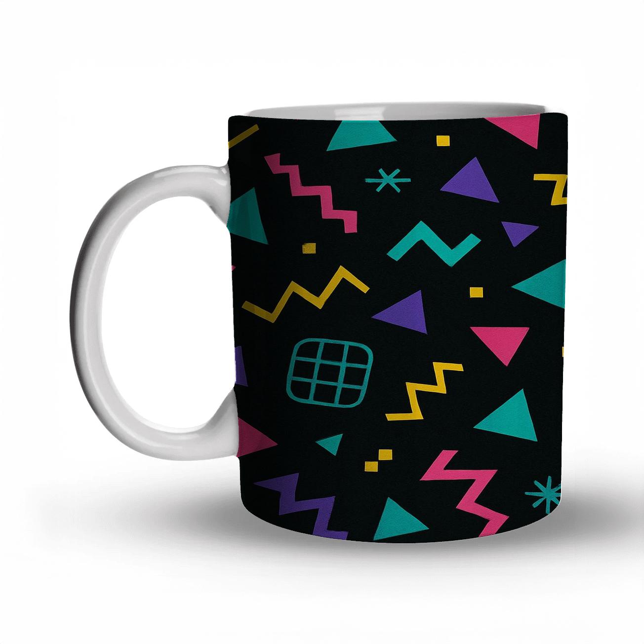 Arcade Carpet Geometry travel mugs with handles