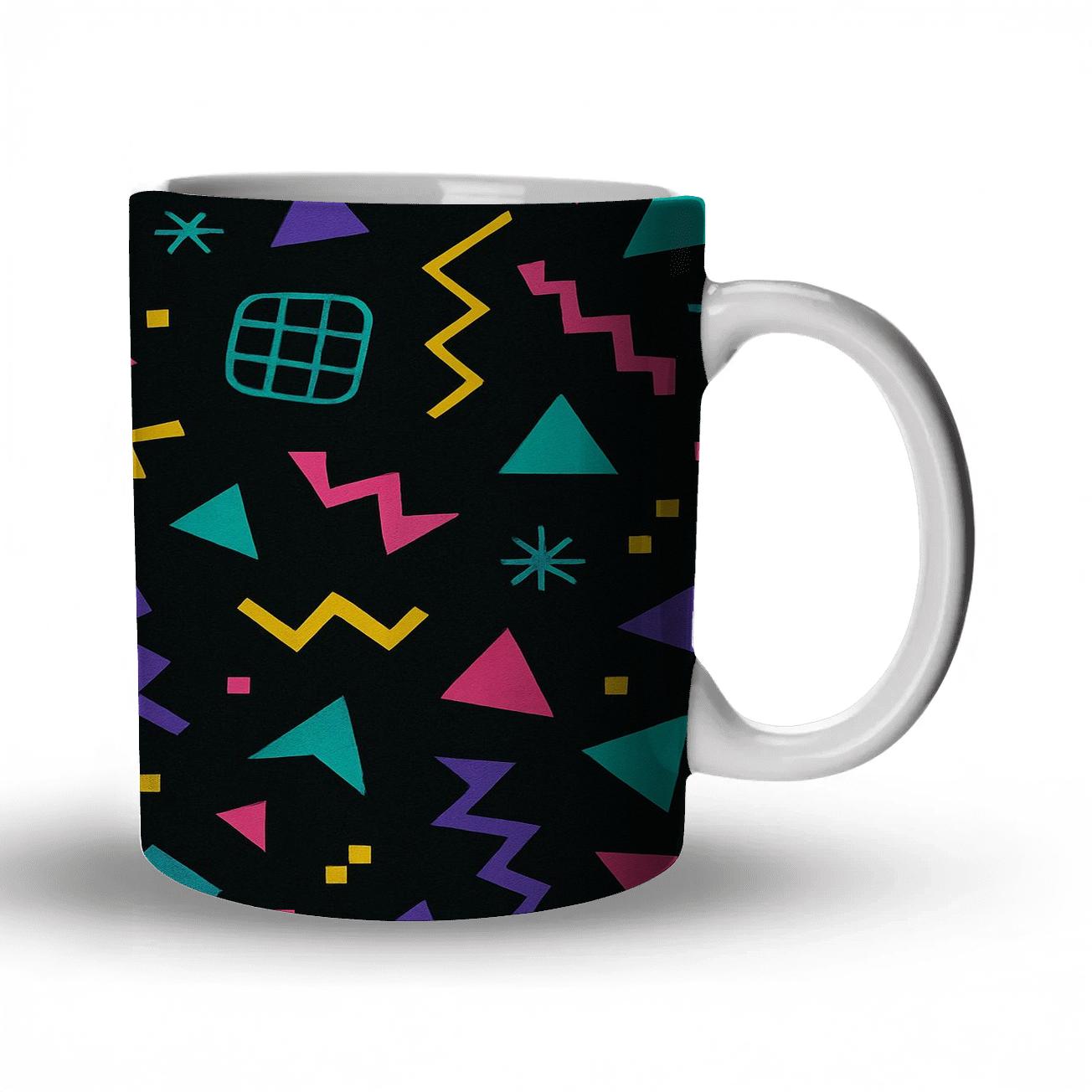 Arcade Carpet Geometry travel mugs with handles