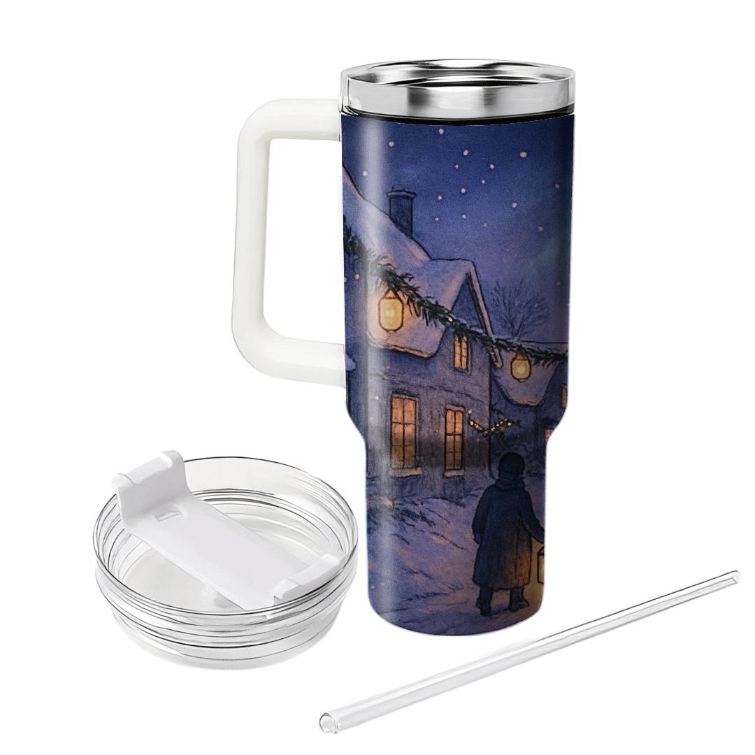 Winter Lantern Glow Parade travel tumblers