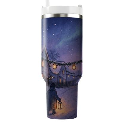 Winter Lantern Glow Parade travel tumblers