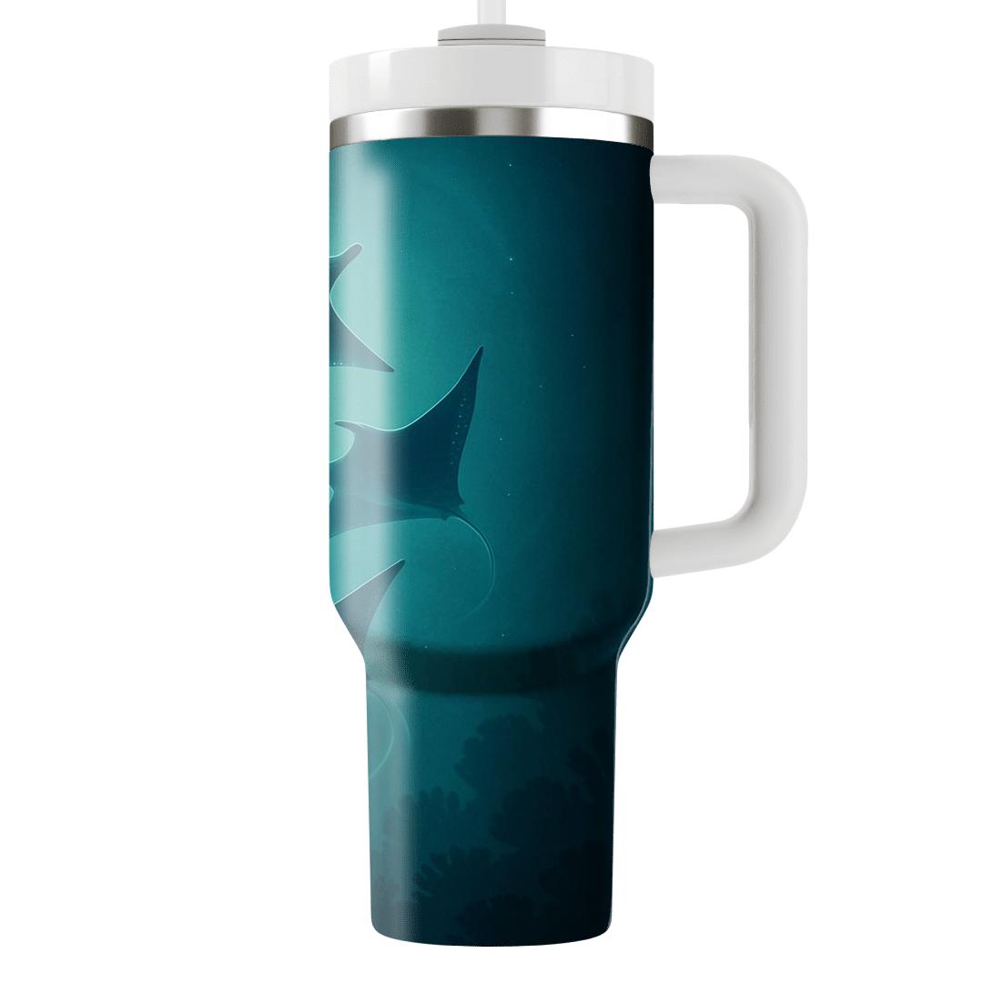 Bioluminescent Reef Manta Ballet tumbler cups