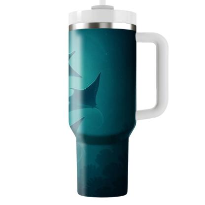 Bioluminescent Reef Manta Ballet tumbler cups