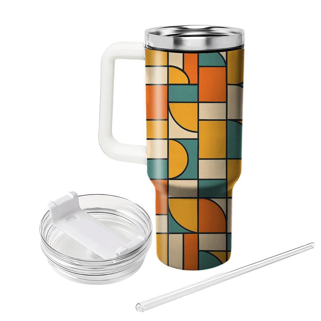Bauhaus Citrus Block Mosaic unique tumblers