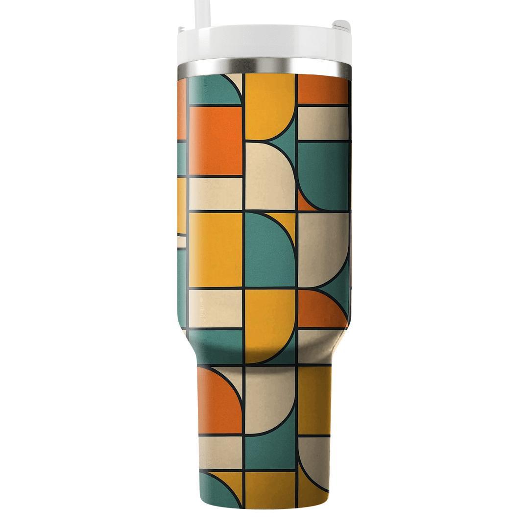 Bauhaus Citrus Block Mosaic unique tumblers