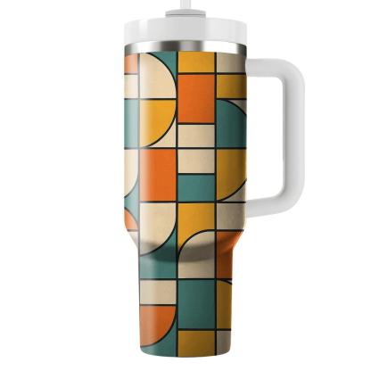 Bauhaus Citrus Block Mosaic unique tumblers