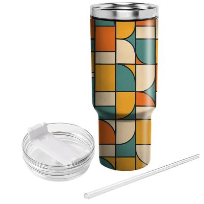 Bauhaus Citrus Block Mosaic unique tumblers