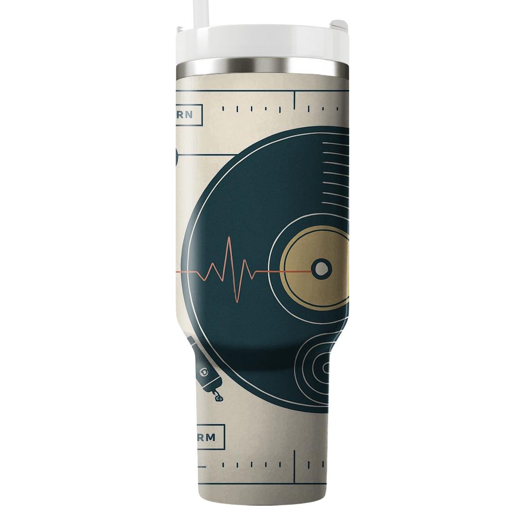 Analog Heartbeat Record Diagram personalized tumblers