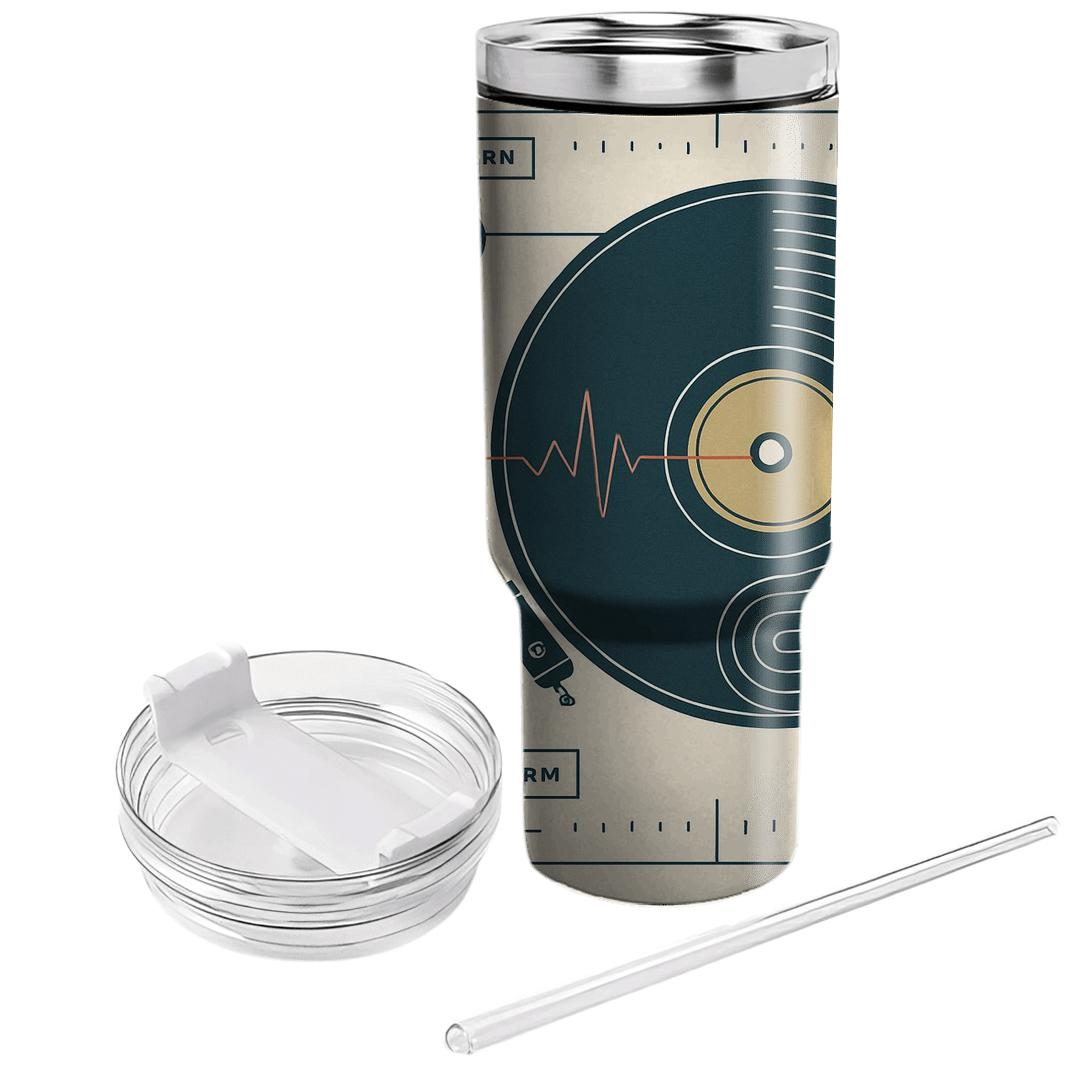 Analog Heartbeat Record Diagram personalized tumblers