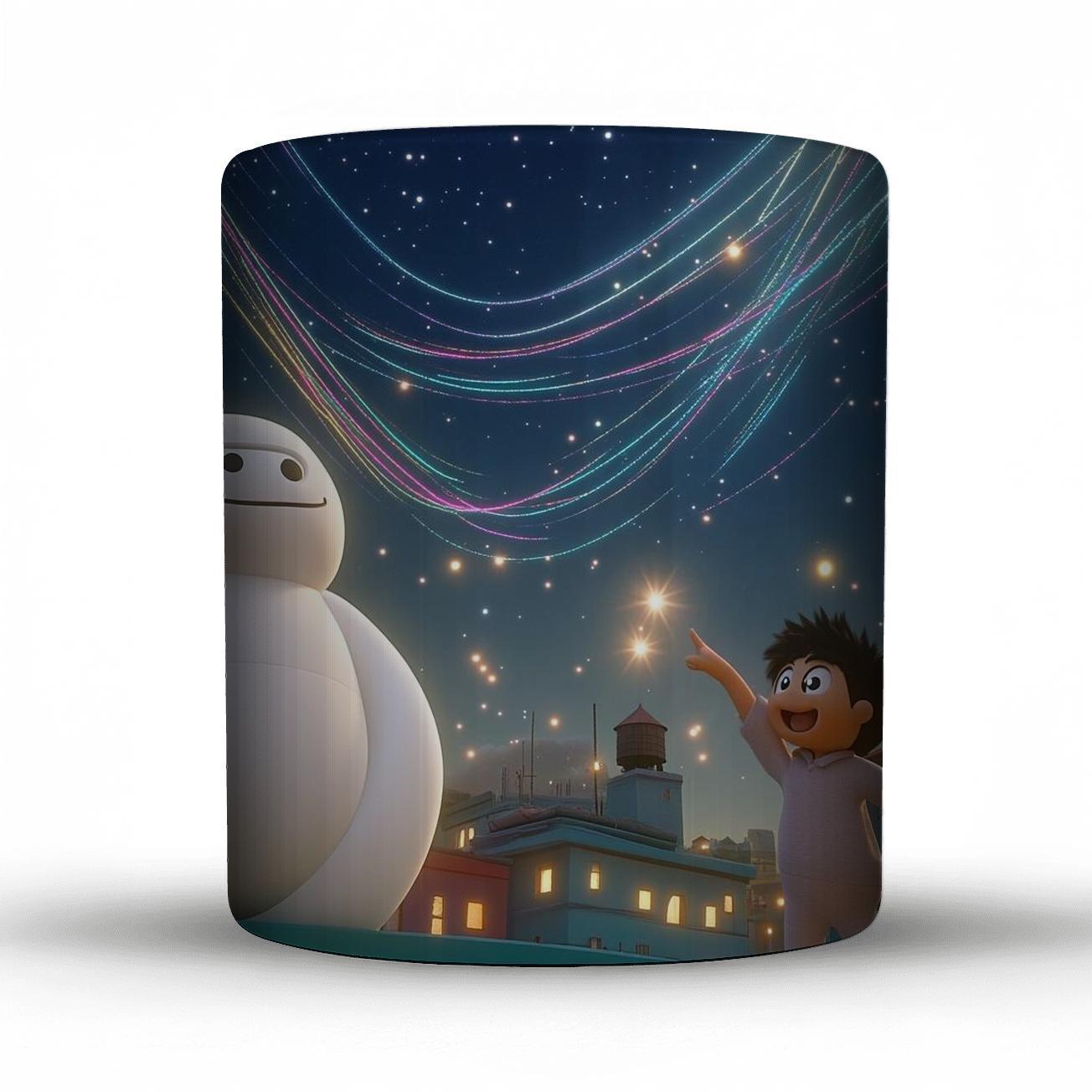 Baymax And Hiro Rooftop Star Glide Disney Inspired novelty coffee mugs