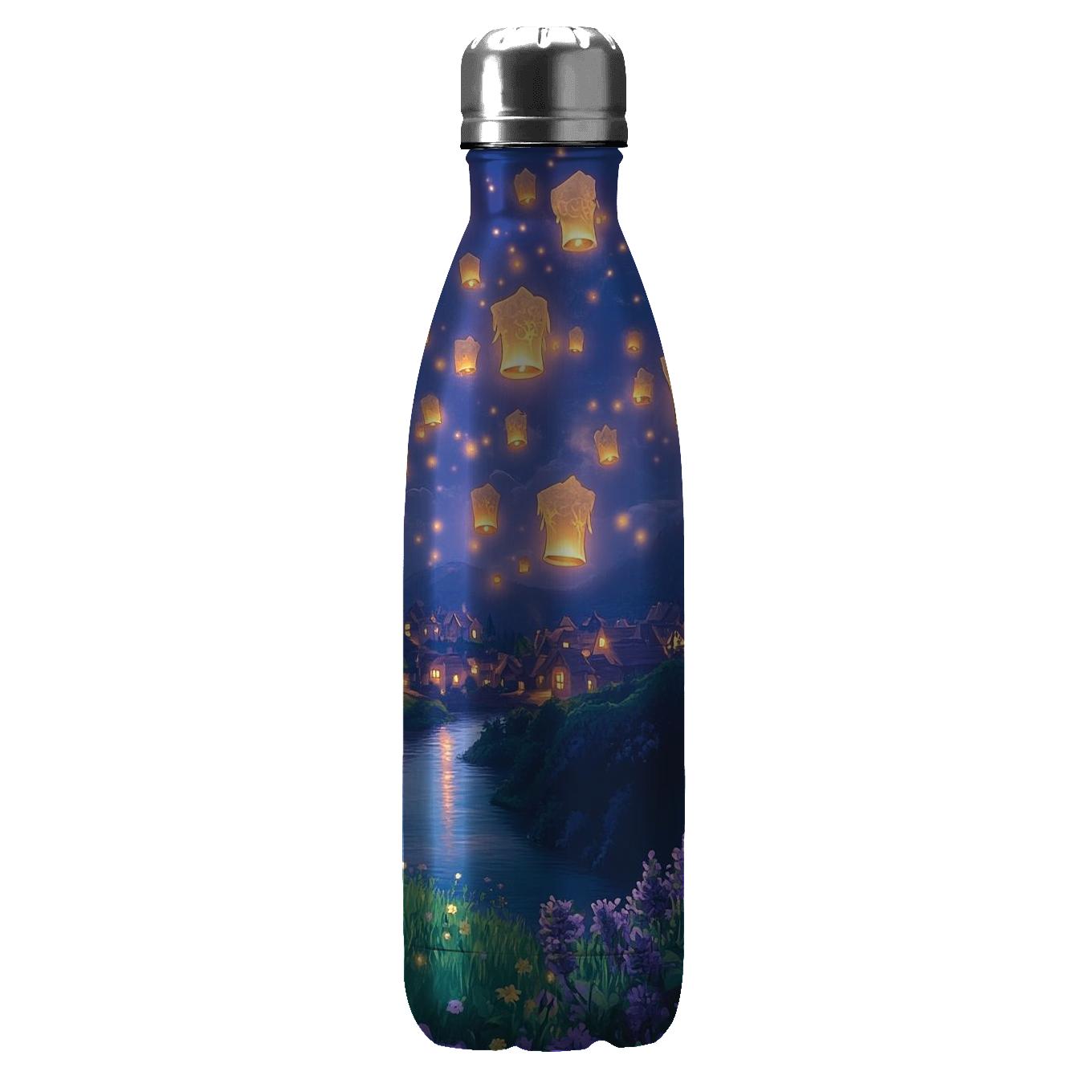 Rapunzel Lantern Garden Stargaze custom water bottles