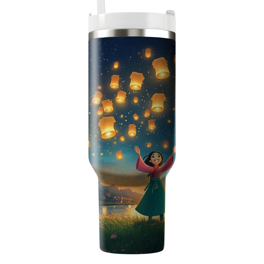 Mulan Lantern Sky Festival Disney Inspired travel tumblers