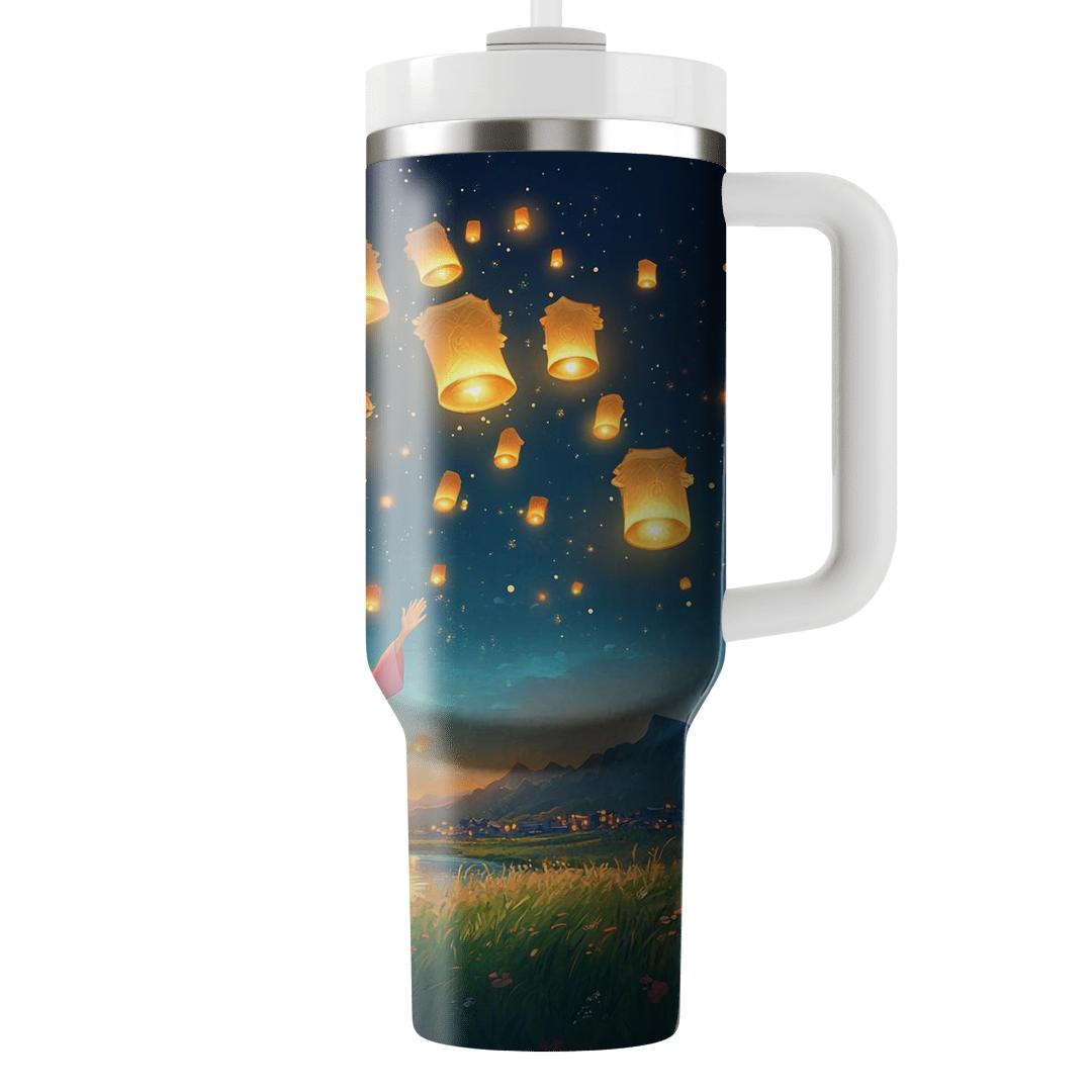 Mulan Lantern Sky Festival Disney Inspired travel tumblers