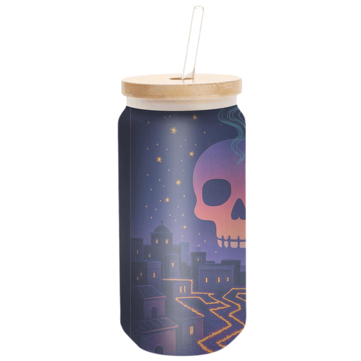 Neon Marigold Circuit Night For The Ancestors custom engraved glassware