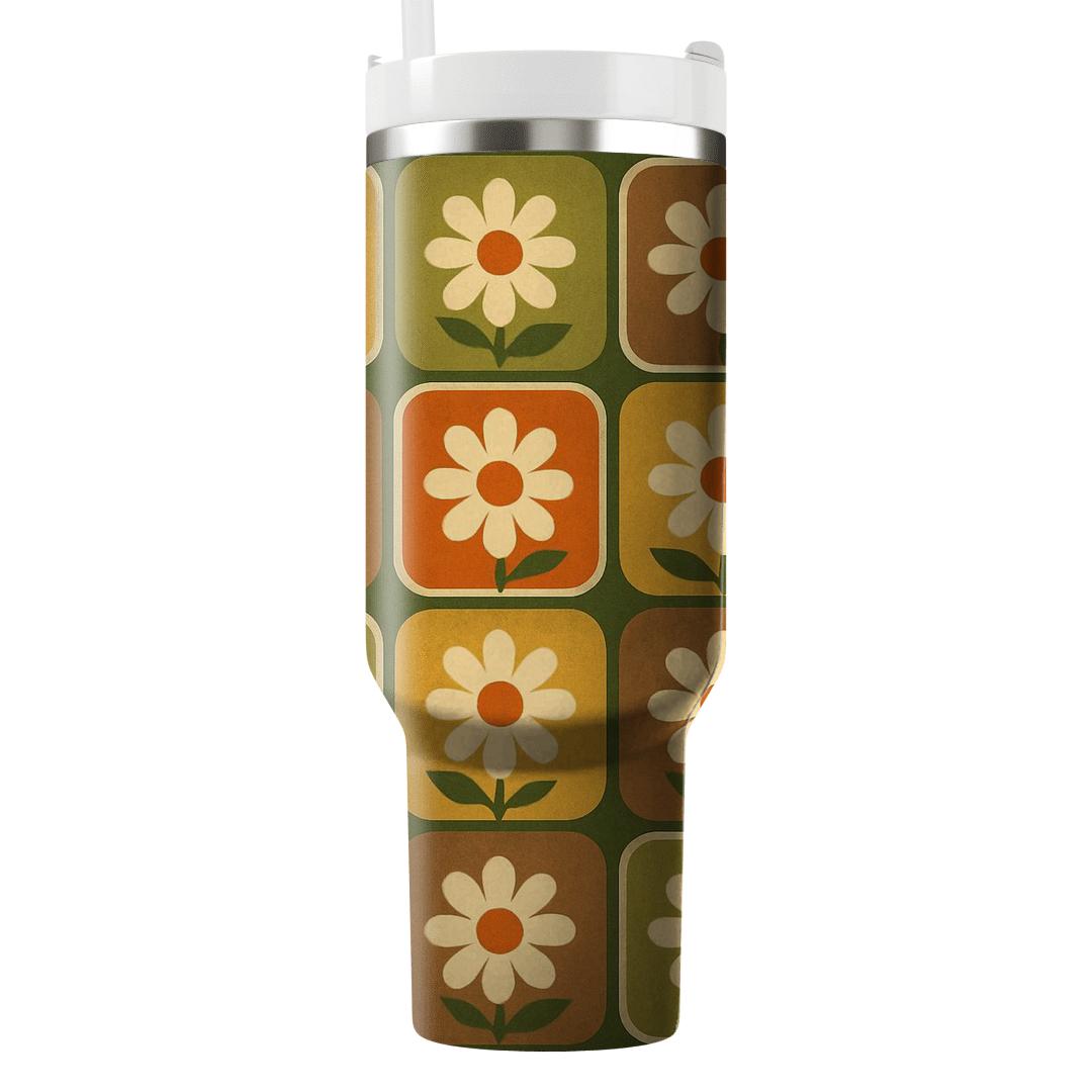 Mod Kitchen Tile Bloom personalized tumblers