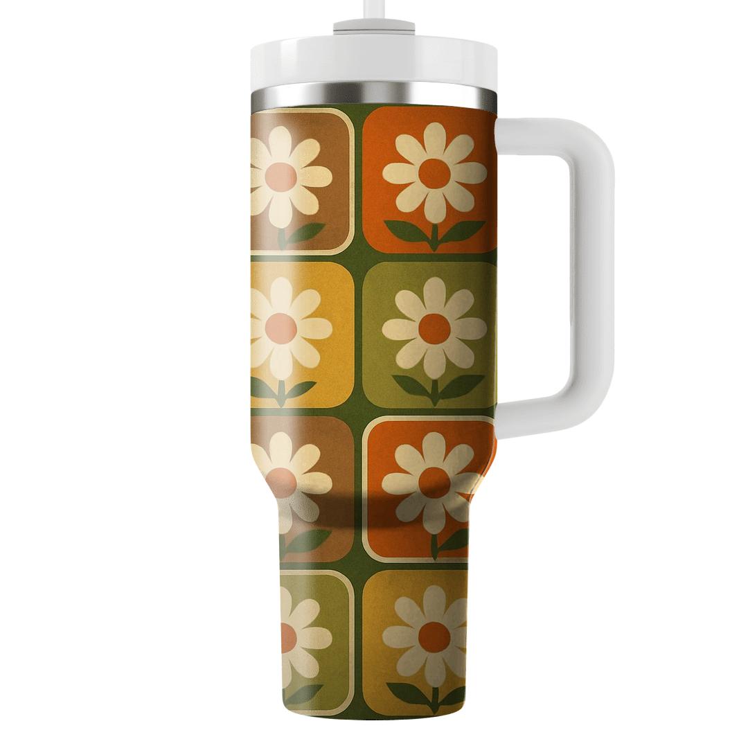 Mod Kitchen Tile Bloom personalized tumblers
