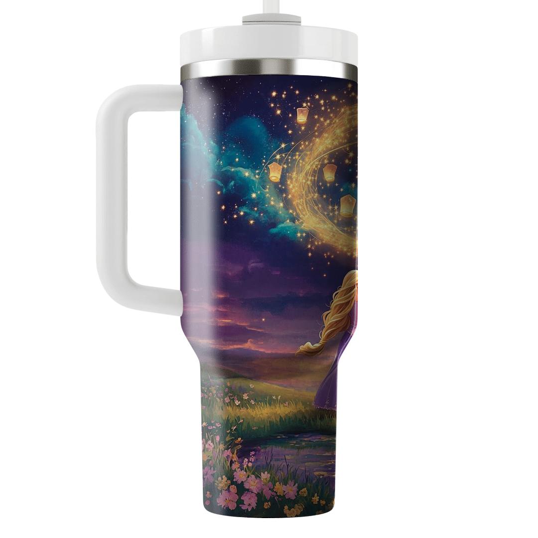 Rapunzel Galaxy Lantern Meadow Disney Inspired insulated tumblers