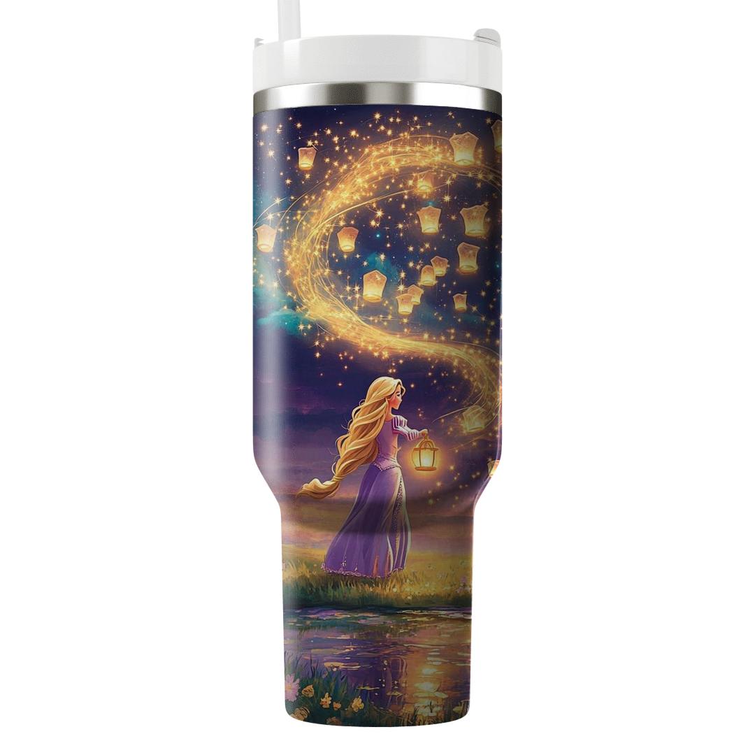 Rapunzel Galaxy Lantern Meadow Disney Inspired insulated tumblers