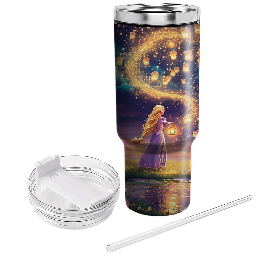 Rapunzel Galaxy Lantern Meadow Disney Inspired insulated tumblers